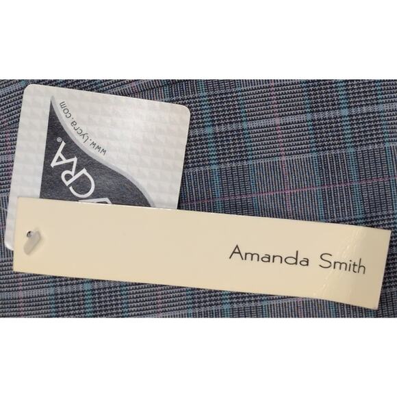 Vintage 90s Y2K Plaid Pantsuit Women 10 Blazer Pants Office Career Business Work - Picture 7 of 8